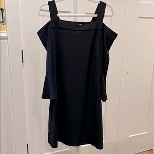 Boston Proper Elegant Black Cold Shoulder Dress